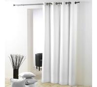 Rideau a oeillets metal 140 x 280 cm polyester uni essentiel Blanc