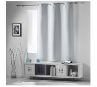 Douceur d'Intérieur - Rideau occultant Uni - Blanc - 140 x H180 cm - 100% polyester - Œillets argent