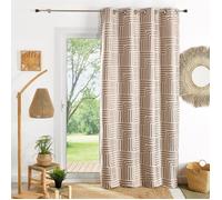 Rideau à oeillets tamisant jacquard Lin 140x260 cm