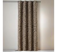 Rideau À Oeillets Tigre Coton/Polyester Marron Brun 140x240 Cm
