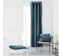 Rideau A Oeillets - Today - 140X240Cm - 100% Coton - Paon Vert foncé