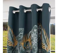 Soleil d'ocre, Rideau à Oeillets Velours 135x250 cm Tropic