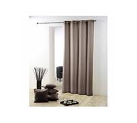 Douceur d'Intérieur Rideau à œillets Essentiel 140 x 260 cm Polyester uni Taupe