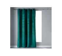 Rideau à Oillets "Velvetine" 140x240cm Bleu Pétrole