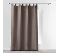 RIDEAU A PASSANTS 140 x 260 CM POLYESTER UNI ESSENTIEL TAUPE