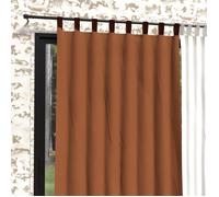 Soleil d'ocre, Bohème Rideaux Pattes, Microfibre lavé, Terra, 140x250 cm