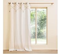 Douceur d'Intérieur – Rideau à œillets Lacia – Polycoton avec jute 140 x 240 cm – Naturel