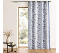 HomeMaison HM69302988 Rideau en Jacquard à Imprimés Graphiques Bleu 140 x 260 cm