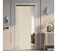 Rideau Accordéon Placard 121 x 150 cm Anti Froid et Chaleur Magnétique Impermeable à Oeillets Décoratif Rideau Accordéon Placard pour Salon Chambre Maison et Cuisine, Beige