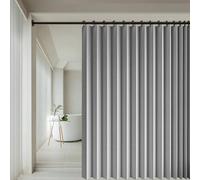 Rideau Accordéon Placard 155 x 161 cm Anti Froid et Chaleur Magnétique Impermeable à Oeillets Décoratif Rideau Occultant Pliants pour Chambre, Salon Décoration de Fenêtre, Gris