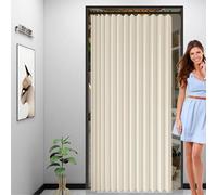 Rideau Accordéon Placard 250 x 150 cm Anti Bruit, Opaque, Bloquer, Separation, Anti Froid Occultant Chaleur Rideaux Occultants pour Chambre, Salon Décoration de Fenêtre, Beige
