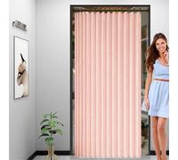 Rideau Accordéon Placard 280 x 135 cm Anti Bruit, Opaque, Bloquer, Separation, Anti Froid Occultant Chaleur Rideaux Occultants pour Chambre, Salon Décoration de Fenêtre, Rose