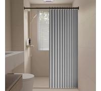 Rideau Accordéon Porte 156 x 135 cm Anti Froid et Chaleur, Séparateur de Pièce Pliable, Design Accordéon Rideau Occultant Pliants pour Salon Chambre Maison et Cuisine, Gris