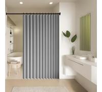 Rideau Accordéon Porte 160 x 210 cm Anti Froid et Chaleur Magnétique Impermeable à Oeillets Décoratif Rideaux Occultants pour Salon Chambre Maison et Cuisine, Gris