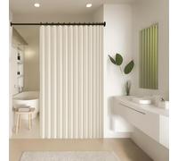 Rideau Accordéon Porte 285 x 175 cm Anti Froid et Chaleur Magnétique Impermeable à Oeillets Décoratif Rideaux Occultants pour Salon Chambre Maison et Cuisine, Beige