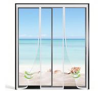 Rideau Aimanté pour Moustiquaire Porte 140x250cm Blanc Protégez Votre Famille des Moustiques Mousitiquere Baie Vitreepour Couloirs Patio Portes