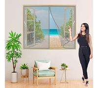 Rideau Aimanté pour Rideau 60x100 cm Anti Mouche Fenetre Moustiquaire de Fenetre Facile à Installer pour Couloirs Fenetres Gris Z