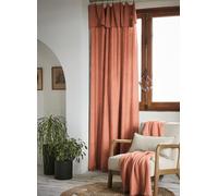Rideau ajustable 140 x 270 cm - Lyocell Uni Lysandre Terracotta + 8 Anneau