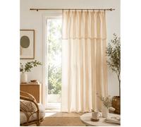 Rideau Ajustable 140 x 300 cm Double Gaze de Coton Vichy VICKIE - Pampa