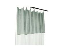 Rideau Ajustable 140x300 cm Gaze de Coton Eucalyptus + 8 Anneaux Pince - OUREA -