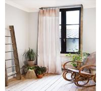 Rideau Ajustable 140x300 cm Gaze de Coton Guimauve