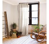 Rideau Ajustable 140x300 cm Gaze de Coton Naturel