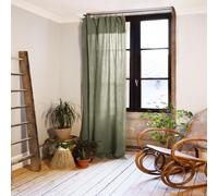 Rideau Ajustable 140x300 cm Gaze de Coton Romarin