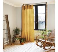 Rideau Ajustable 140x300 cm Gaze de Coton Safran
