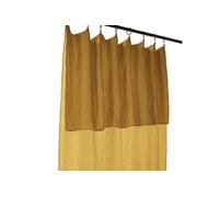 Rideau Ajustable 140x300 cm Gaze de Coton Safran + 8 Anneaux Pince - OUREA -