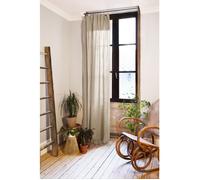 Rideau ajustable + 8 anneaux pince 140 x 300 cm - Gaze de coton GAÏA - Ficelle