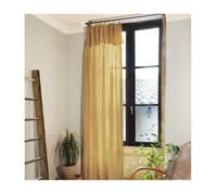 Rideau ajustable + 8 anneaux pince - Gaze de coton - 140 x 300 cm - Safran - Gaïa