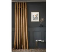 Rideau ajustable + 8 anneaux pince ""Sixtine"" 140 x 270 cm l'Effet Papillon - Sixtine Camel - 2 Panneaux ajustable 140 x 270 cm