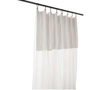 Rideau ajustable - GAIA - Chantilly - 140 x 300 cm - 100% coton - 8 anneaux pince