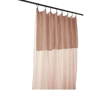 Rideau ajustable - GAIA - Guimauve - 140 x 300 cm - 8 anneaux pince - Tamisant