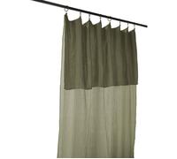 Rideau ajustable - GAIA - Romarin - 140 x 300 cm - 100% coton - 8 anneaux pince