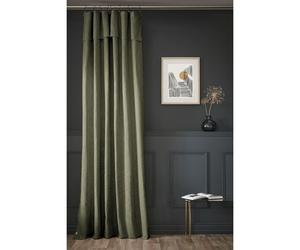 Rideau Ajustable Sixtine - 140 x 270 cm - Coton Flammé - Thym