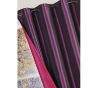 HomeMaison HM69851095 Rideau Ameublement Réversible en Taffetas Prune