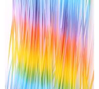 Rideau Anniversaire Arc en Ciel - GREATRIL Serpentins Rideau Métallique Frange Decoration Anniversaire Fond de Photo de Fête pour Monster Foraine Licorne Princesse Troll Fête