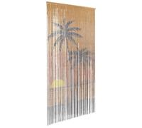 VidaXL Rideau anti-insectes imprimé palmier 100x220 cm bambou 4017446