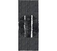 Rideau anti-insectes Rideau de porte en velours 100x200cm Chenille anti-mouches noir