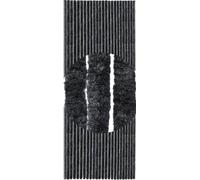 Rideau anti-insectes Rideau de porte en velours 100x220cm Chenille anti-mouches noir