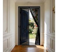 Rideau Anti Mouche 150 x 245 cm Maille Ultrarésistante, Magnétique, Fermeture Automatique, Garde L'Air Frais à L'Intérieur, Magnétique Fenêtre Aimantée pour Porte Fenêtre, Noir