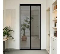 Rideau Anti Mouche 190 x 210 cm Sans Perçage, Fermeture Automatique, Maintient L'Air Frais à L'Intérieur, Anti-Insectes Moustiquaire Aimantée pour Porte Exterieur, Noir