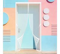 Rideau Anti Mouche 224 x 240 cm Différentes Tailles Rideau Magnétique Anti Poussière pour de Balcon Chambre, Blanc