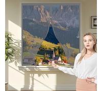 Rideau Anti Mouche 67 x 63 cm Maille Ultrarésistante, Joint Magnétique de Haut en Bas, Garde L'Air Frais à L'Intérieur Rideau Anti Moustique pour Tous Types de Fenêtres, Gris