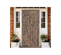 Vidaxl Rideau Anti-Mouches Beige Et Marron Foncé 100x220 Cm Chenille