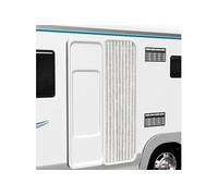 Rideau anti mouches gris clair et blanc 56x185 cm chenille