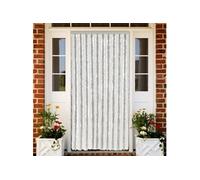 Vidaxl Rideau Anti-Mouches Gris Clair Et Blanc 90x200 Cm Chenille