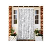 Rideau anti mouches gris clair et gris foncé 100x230cm chenille