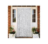 Rideau anti mouches gris clair et gris foncé 90x200 cm chenille